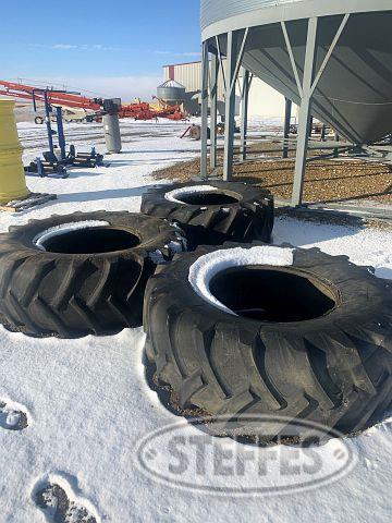 (3) 24.5-32 tires, used